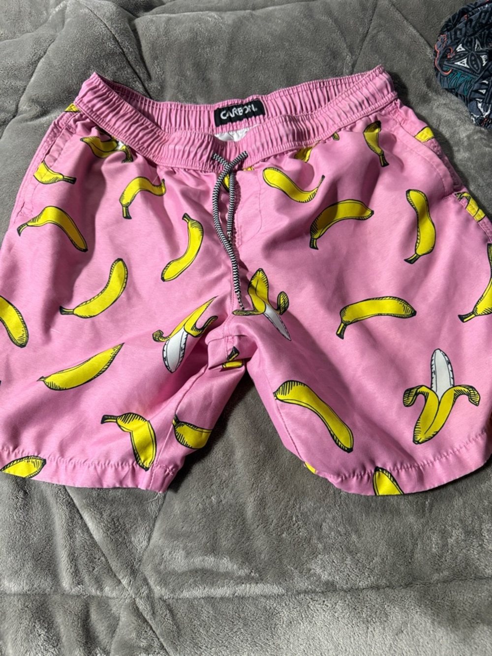 Crazy 8 men’s Pink Banana Print Swim Shorts